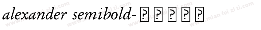 alexander semibold字体转换